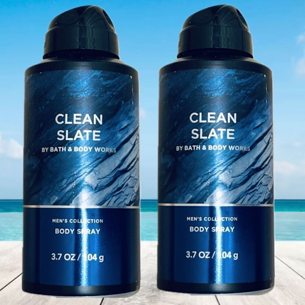 Bath & Body Works Lot of 2 Clean Slate Men’s Collection Body Spray Citrus Sage